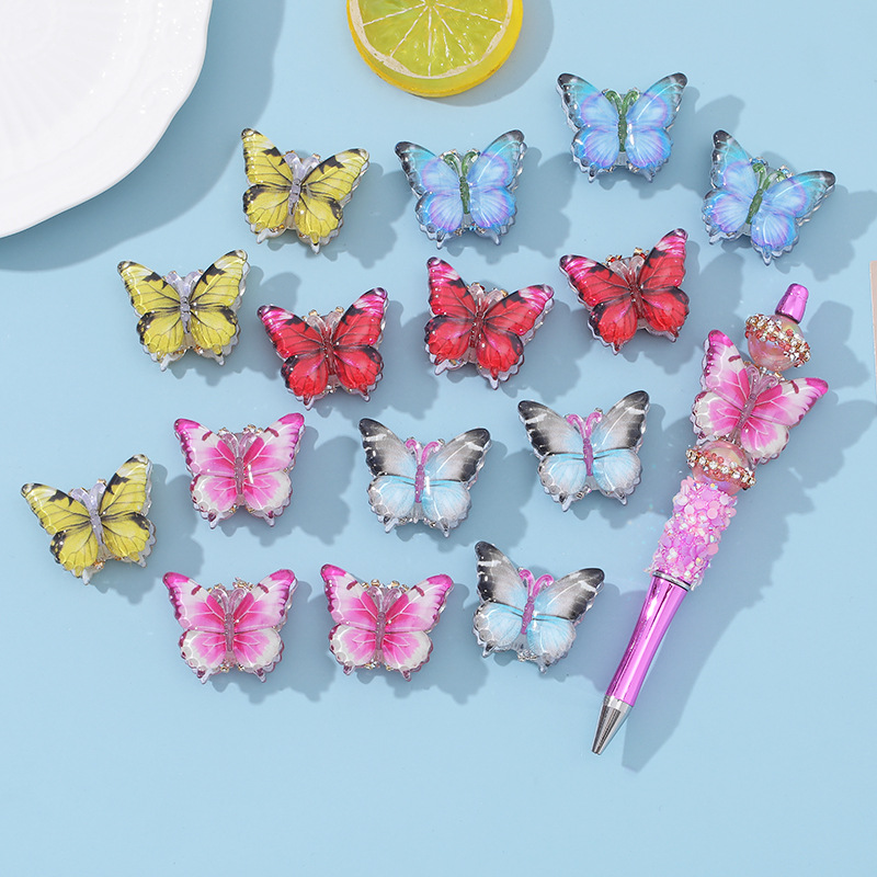 Wholesale butterfly pen beads cartoon creative beads