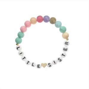 Litter sister love round beads