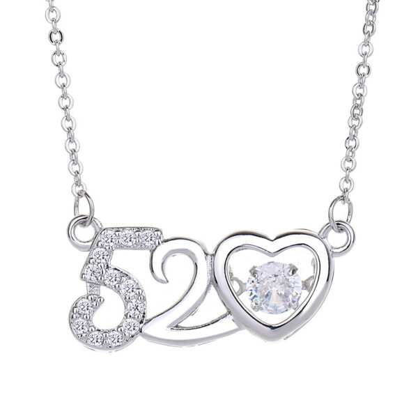 Wholesale 520 Digital Heart- Pendant Necklace