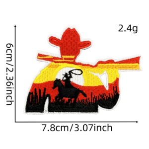 Boys western denim patch 14#