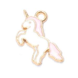 1 pink unicorn oil dripping pendant