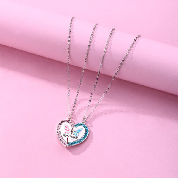 Wholesale Butterfly Love necklace magnet stone necklace alloy necklace