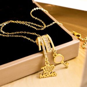 Xl3275 love key necklace gold