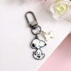 Wholesale Cute Cartoon Snoopy Metal Keychain Women's Exquisite Couple Gift Internet Popular Schoolbag Pendant Commemorative Accompanying Gift