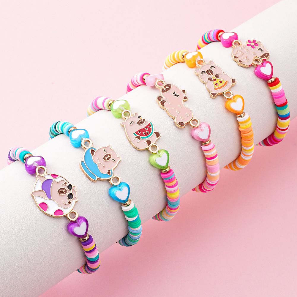 Wholesale Cartoon Kidsren's Bracelet Soft y Clay Clay Bead bracelet