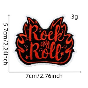 Music black skull cloth sticker 11#