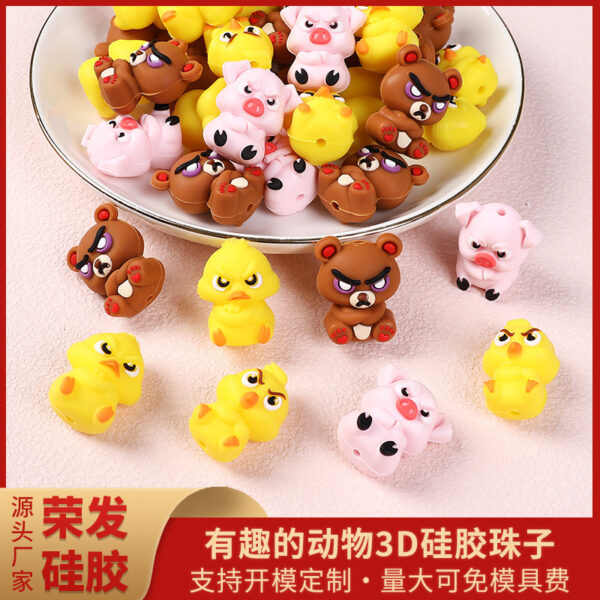 O1CN01X3wBKp1CRJVbYqGdd_2217794230077-0-cib Wholesale Cute Animal 3D Silicone Children's DIY Food Grade Toy Bear Dropping Beads