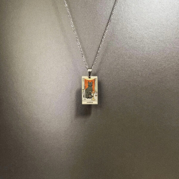 Wholesale Color printed card stainless steel letter necklace