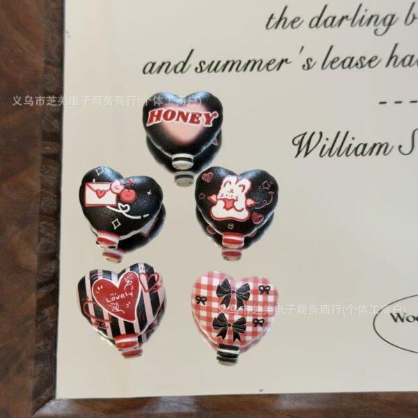 Wholesale 10pcs Love Envelope Rabbit Balloon Acrylic Beads