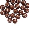 Wholesale 5pcs 20MM Brown Rugby Printed Beads