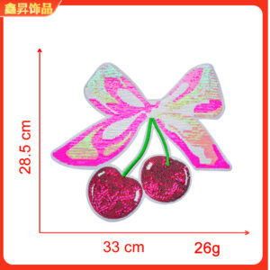 Heated hot melt glue*rose red*cherry*bow cherry*height 28.5*33cm