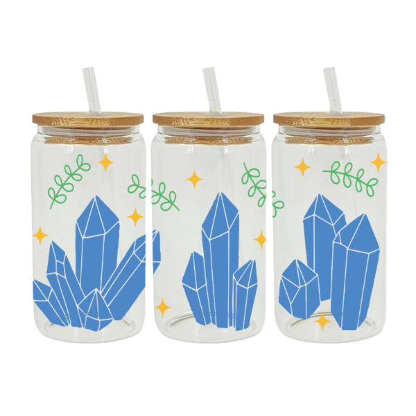 Wholesale Uv Transfer Sticker Glass Cup Crystal Label Crystal Sticker Cross-Border Exclusive for 16oz Glass Cup Special Sticker 23Cmx11Cm