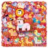 Wholesale 50 Original Graffiti New Year Horse Stickers, Lunar New Year Animal Auspicious Sayings Decorations for Stationery, Journals, Water Bottles, and Desktops