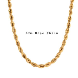 8mm twist chain necklace 45+5cm