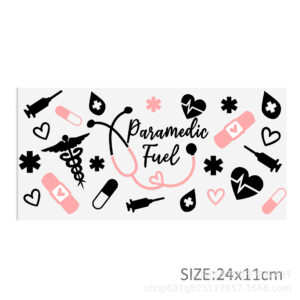 Medical Series transparent crystal standard water cup waterproof sticker-17