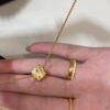 Wholesale Gold brushed waist tube octagonal titanium steel necklace