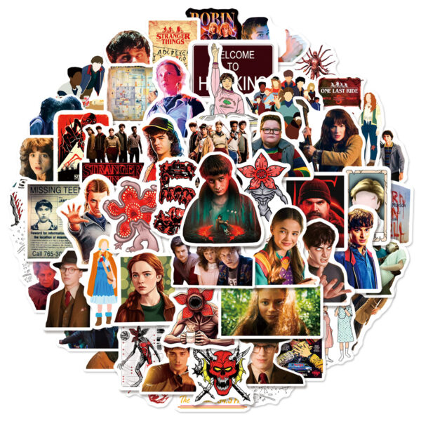 Wholesale 54pcs Cute Cartoon Character Waterproof Vinyl Stickers