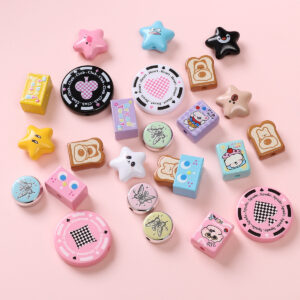 Wholesale Acrylic Printed Beads Cartoon Beaded Handmade DIY Beade