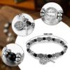 Wholesale Sier Holy Book Medal Bead Bracelet