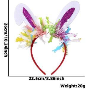 Purple Rabbit Ear Color Strip / Color band headband (without light)