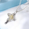 Wholesale Summer New Cross Necklace Double-Layer Accessory