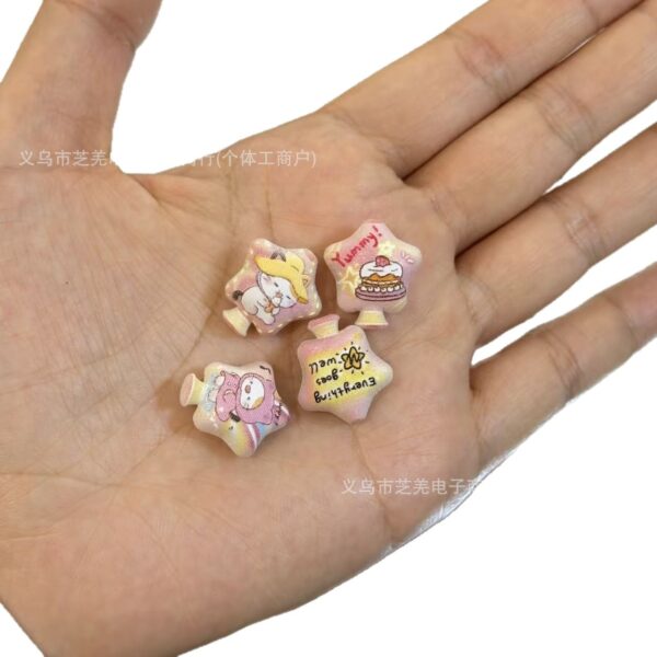 Wholesale 10pcs relief cat penguin pentagram balloons Acrylic Beads