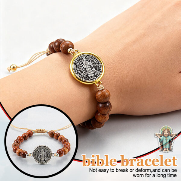 Wholesale Wooden Rosary Alloy Round Cross Bracelet