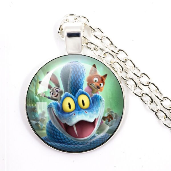 Wholesale Cartoon Cute Animal Time Gem Round Necklace OLY Exclusive
