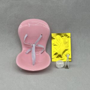Pink thin rope chair + incense box + clip + incense tablets