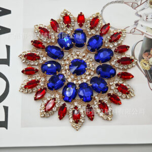 Gold background red + blue + blue