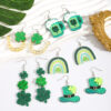 O1CN01XKF1C71K1DyXhscQq_2863701103-0-cib Wholesale St. Patrick's Day Shamrock Hat Letter Rainbow Acrylic Earrings