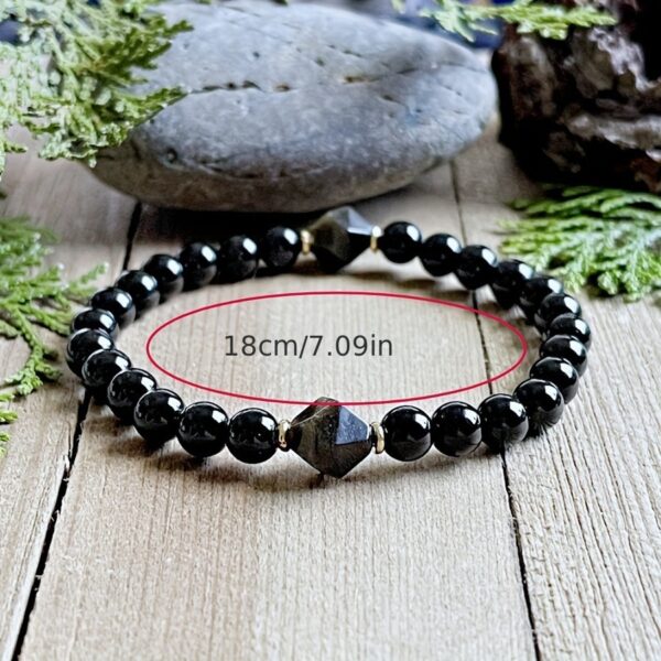 Wholesale Obsidian Bracelet Diamond Facet Gem Bracelet