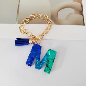 Blue chain letter m