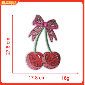Heated hot melt glue*red*cherry*bow cherry*height 27.8*17.8cm