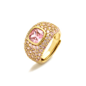 Gold pink diamond wide face