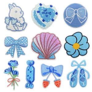 Wholesale Fresh Cartoon Blue Series Embroider Cloth DIY Patches