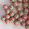 O1CN01XSNABS1QErIGx6sKT_2201245431945-0-cib Wholesale 5pcs 20MM Acrylic Christmas Two Color Diamond Printed Beads