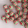O1CN01XSNABS1QErIGx6sKT__2201245431945-0-cib Wholesale 5pcs 20MM Acrylic Christmas Two Color Diamond Printed Beads