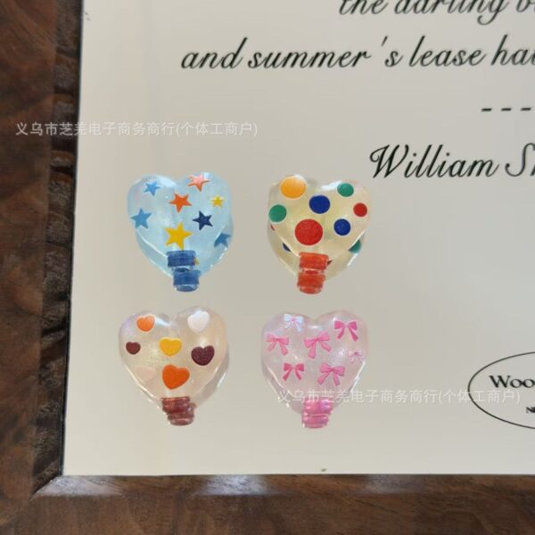 Wholesale 10pcs Colorful Star Bow Balloon Acrylic Beads