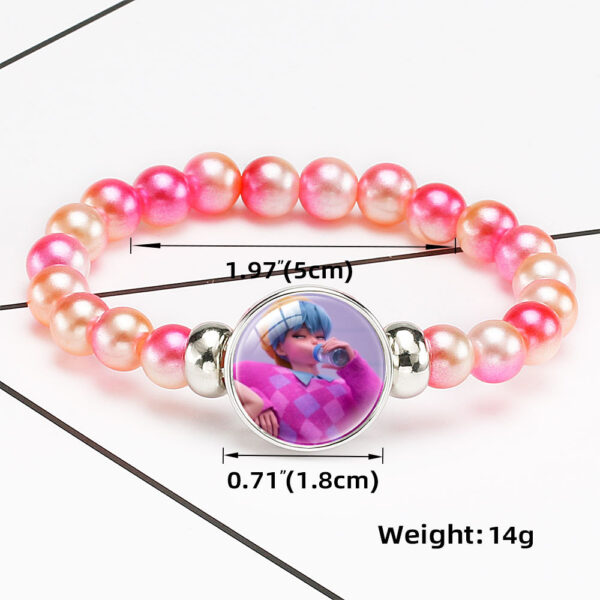 Wholesale Cute cartoon girl pink gradient bracelet