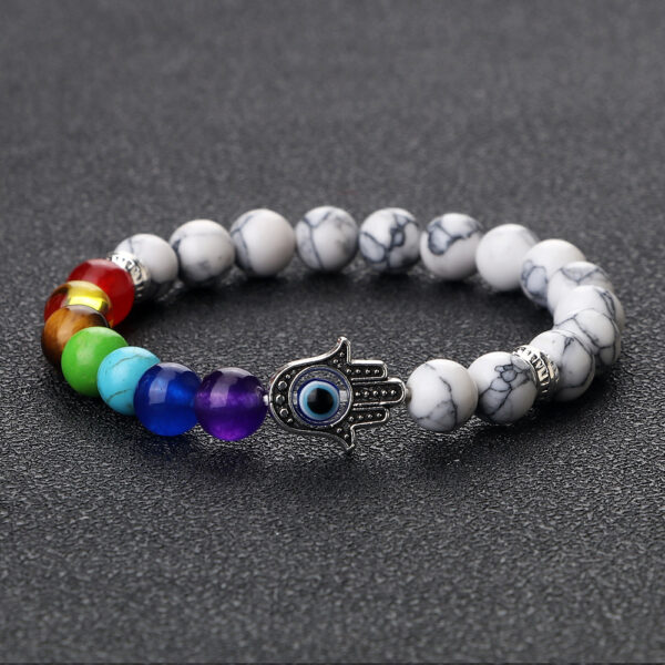 O1CN01XWnNOe1xzSrvQEyw9_2206541996514-0-cib Wholesale Spaced Buddha Hand Alloy Spacer Eye String Colorful Stone Bracelet