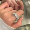 O1CN01XXU91q1k0visCyGEi_2221230424622-0-cib Wholesale Light Luxury Pearl Zircon Open Ring Niche Exquisite Finger Ring