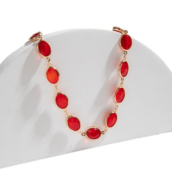 O1CN01XZEOSJ22VlSupFC98_1717797126-0-cib Wholesale Elliptical Red Diamond Cross Pearl Necklace