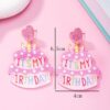 Wholesale Colorful letter cake cute acrylic earrings