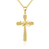 Wholesale eternal infinite love 8 word diamond cross necklace