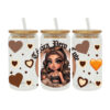 Wholesale Cartoon Cute Sweet Cool Girl Theme 16oz Cup UV DTF Wraps