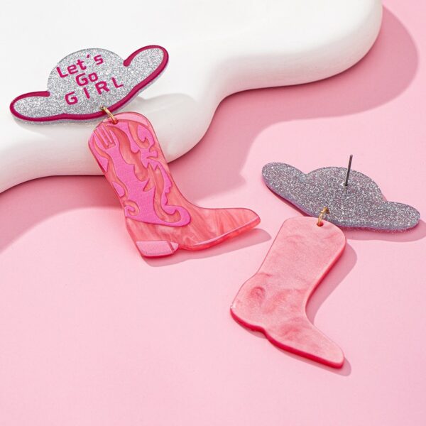 Wholesale Western Cowboy Acrylic Earrings