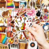 Wholesale 50pcs Musician Series Musical Instrument Mix-and-Match Graffiti Stickers