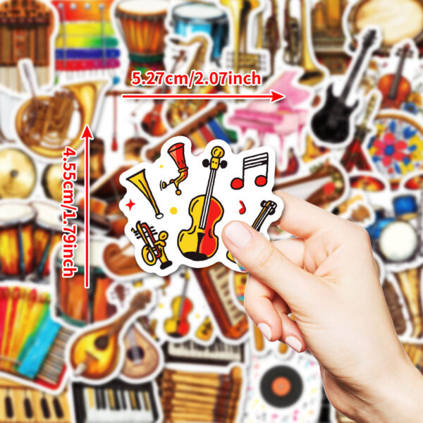 Wholesale 50pcs Musician Series Musical Instrument Mix-and-Match Graffiti Stickers