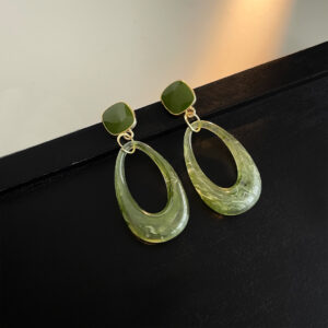 Vintage green ink painting